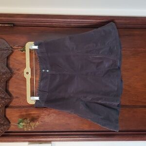 Athleta Whenever Corderoy Charcoal Grey A-line Mini Skirt Size 4